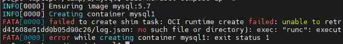 executable file not found in PATH